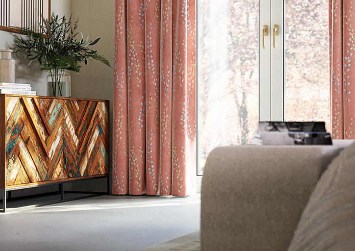 Willow Field, French Coral - Made to Measure Curtains - Image 5